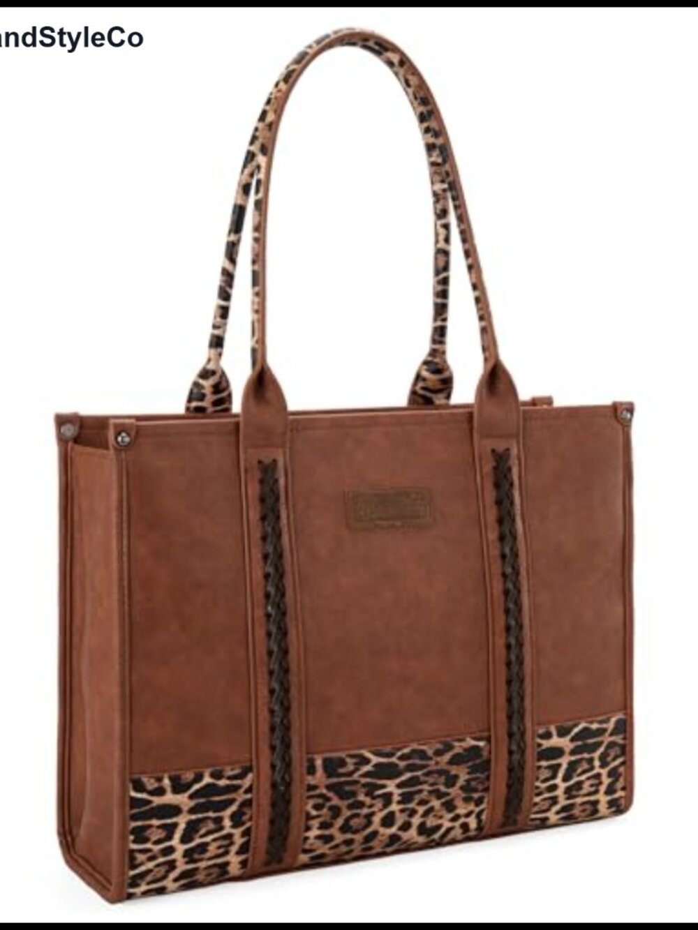 Wrangler by Montana West Large Western Tote Bag Top Handle Purse Whipstitch